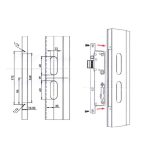 TRADEBASE Security Screen Barrier Door Lock Hinged with Cylinder + 3 keys - Image 7