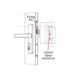 TRADEBASE Security Screen Barrier Door Lock Hinged with Cylinder + 3 keys - Image 6