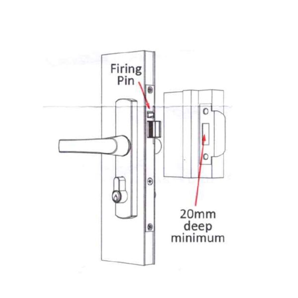 TRADEBASE Security Screen Barrier Door Lock Hinged with Cylinder + 3 keys - Image 6