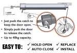 TRADEBASE Door Closer Pneumatic One Touch Adjust Universal Security Screen Closer Black - Image 3