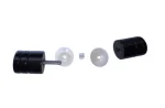 TRADEBASE Glass Door Knob Pull Push Handle Bathroom Shower Aluminum Alloy Black Twin Pack - Image 2