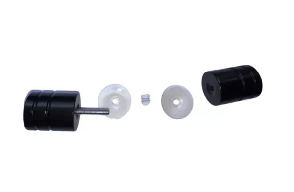 TRADEBASE Glass Door Knob Puller Push Handle Bathroom Shower Aluminum Alloy Black - Image 4
