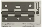 TRADEBASE Security Screen Door Hinges Heavy Duty -Stainless Pin- Black Twin Pack - Image 2