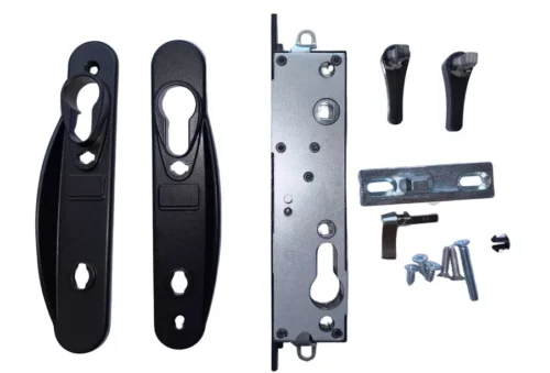 TRADEBASE Sliding Security Screen Barrier Door Black with Cylinder + 3 keys - Image 2