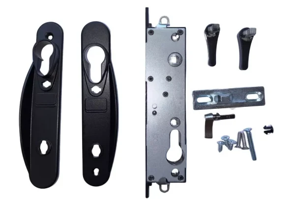 TRADEBASE Sliding Security Screen Barrier Door Black with Cylinder + 3 keys - Image 2