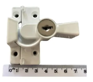 TRADEBASE Window White Sash Lock Lockable Keyed Alike Wide Base | 4 Pack - Image 3