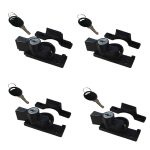 Window-Lock-Black-Sash-Double-Hung-Cam-lock-Latch 4pack-keyed-alike
