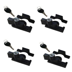 Window-Lock-Black-Sash-Double-Hung-Cam-lock-Latch 4pack-keyed-alike