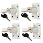Window-Lock-white-Sash-Double-Hung-Cam-lock-Latch 4pack-keyed-alike