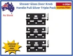 TRADEBASE Security Screen Door Hinges Heavy Duty -Stainless Pin- Black Triple Pack