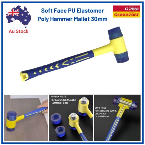 soft-face-poly-elastomer-polyurethane-hammer-mallet-non-marring-diemaking-replaceable-head-30mm