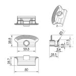 Sliding Window Handle Latch Lock Catch - Image 4