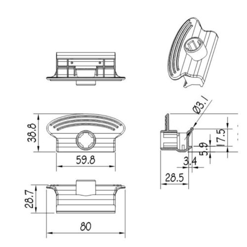 Sliding Window Handle Latch Lock Catch - Image 4
