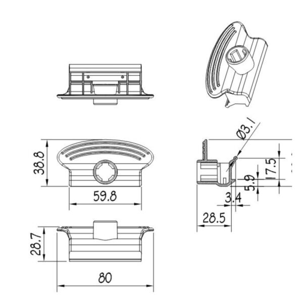 Sliding Window Handle Latch Lock Catch - Image 4