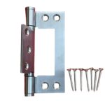 304 Stainless Steel Fast Fix Interfold Hinge | 100 mm × 70 mm  | Satin Stainless with fixing Screws - Image 2