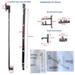 Casement Stay  | Vertical Fix 300mm | Polished Brass - Image 2