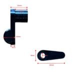 Flyscreen Swivel Clip | 21 × 9 mm Offset | Black - Image 3