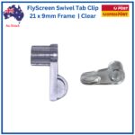 Flyscreen Swivel Clip | 21 × 9mm Offset | Clear - Image 3