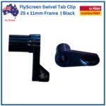 Flyscreen Swivel Clip | 25×11mm Offset | Black - Image 3