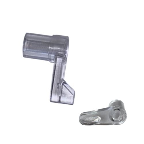 Flyscreen Swivel Clip | 25 × 11mm Offset | Clear