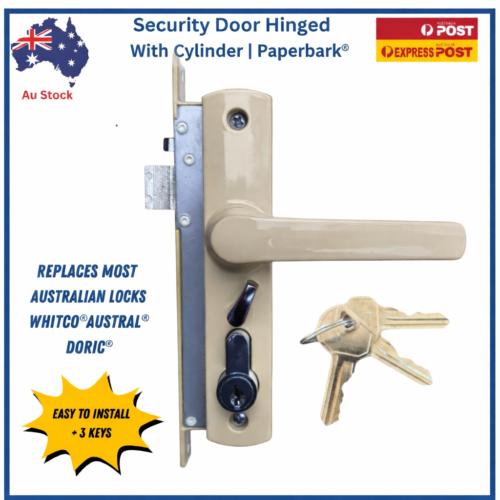 Security Screen Door Lock Hinged | Paperbark® | Snib | Cylinder Not Included - Image 4