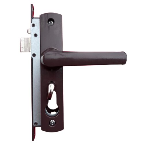Security Screen Door Lock Hinged | Brown | Snib | Cylinder Not Included