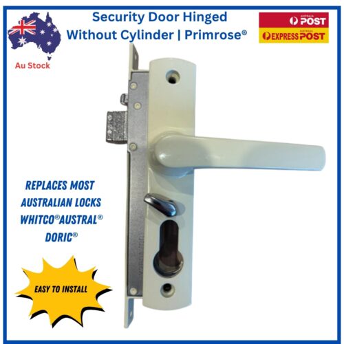 Security Screen Door Lock Hinged | Primrose | Snib | Cylinder Not Included