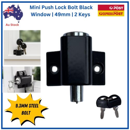 TradeBase Mini Push Lock Window and Door Lock | Black - Image 10