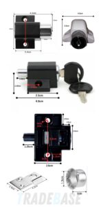 Mini Push Lock Door & Window Lock | Grey - Image 3