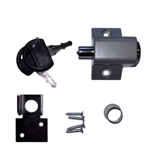 Mini Push Lock Door & Window Lock | Grey Silver | Bulk 10 Pack - Image 3
