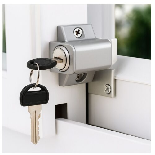 Mini Push Lock Door & Window Lock | Grey Silver | Bulk 10 Pack - Image 6