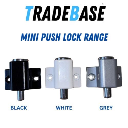 Mini Push Lock Door & Window Bolt | White | Bulk 10 Pack - Image 5