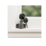 Mini Push Lock Door & Window Lock | Grey - Image 5