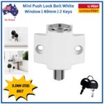 Mini Push Lock Door & Window Bolt | White | 4 Pack - Image 9