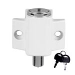 Mini Push Lock Door & Window Bolt | White | 4 Pack - Image 2