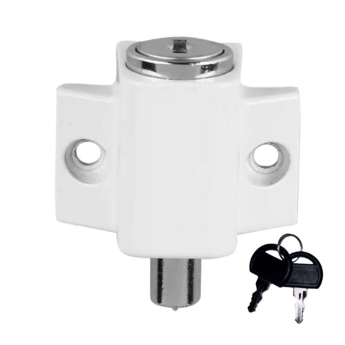 Mini Push Lock Door & Window Bolt | White