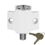 Mini Push Lock Door & Window Bolt | White | Bulk 10 Pack - Image 2