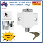 Mini Push Lock Door & Window Bolt | White | Bulk 10 Pack - Image 11