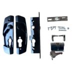 Sliding Security Barrier Door Lock | Black | Cylinder + 3 Keys - Image 2