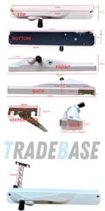 Window Winder Silver Satin Chrome | Stainless Steel Chain | Lockable | 100mm Restricted - Image 9