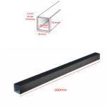 Aluminium Square Tube 25 x 25mm 1.2mm Gauge | Black - 300mm - Image 2