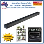 Aluminium Square Tube 25 x 25mm 1.2mm Gauge | Black - 450mm - Image 3