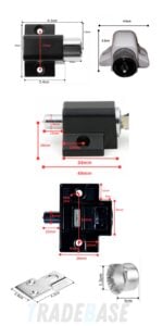 TradeBase Mini Push Lock Window and Door Lock | Black - Image 3