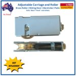 Adjustable Carriage and Brass Roller | Sliding Door | Wardrobe | Patio | 35kg Heavy Duty Rated - Image 5