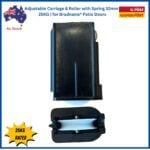 Adjustable carriage and roller with spring 32mm for Bradnams® patio doors product overview with front and side views