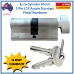 Euro Cylinder with Thumbturn 65mm 5-Pin C4 - Image 6